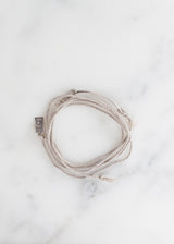 Bracelet 85 in Grey Silk/Silver